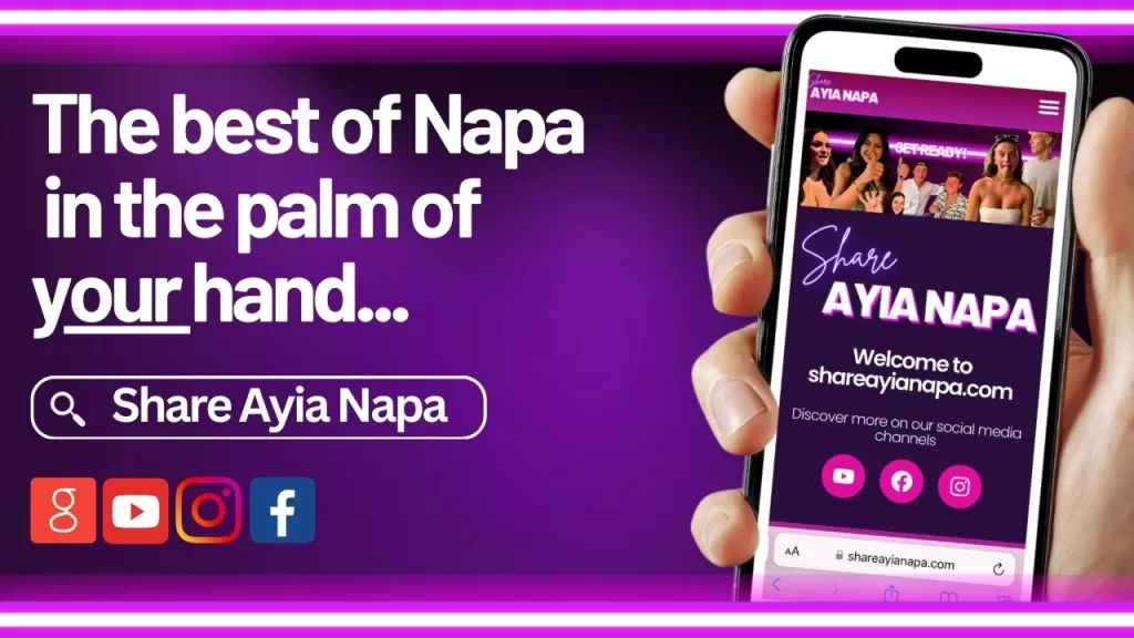 Ayia Napa in the palm of your hand poster